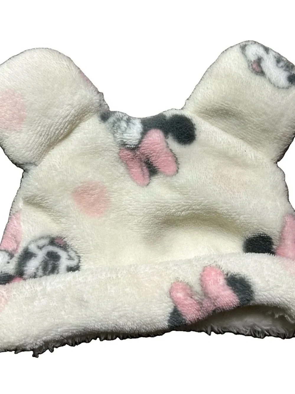 Baby Girl Disney Minnie Mouse Warm Winter Hat Size 0-6 Months